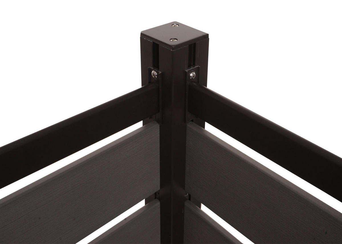 ALU MÜLLTONNEN-ZAUN Grau - Grau, Metall (100/130/6cm) - MCW