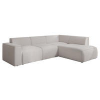 ECKSOFA ZAVO Feiner Mischstoff in Grau - Grau, Holzwerkstoff/Kunststoff (310/218cm) - Idohome