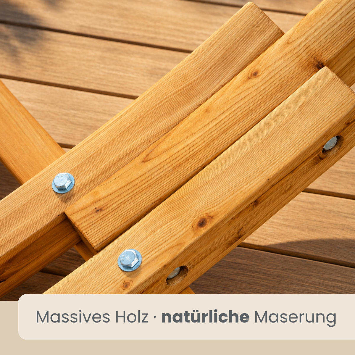 XXL-HÄNGEMATTE mit Holzgestell bis 150kg, 325/120cm, Grau - Grau, Holz (120/2.5/325cm) - Amanka