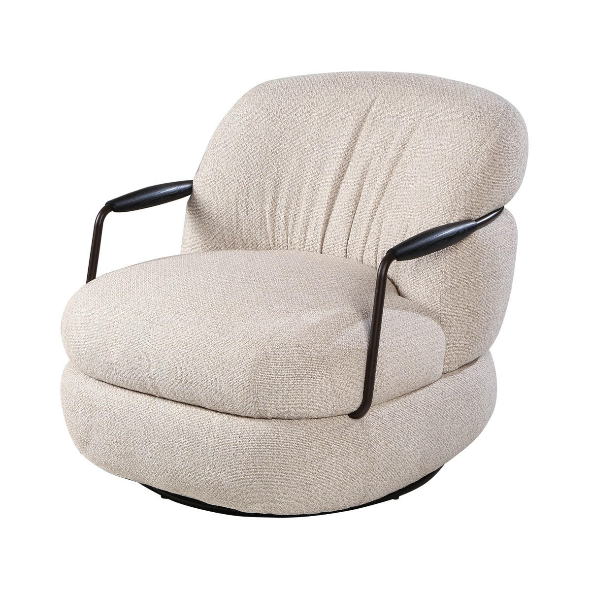 SESSEL aus ecrufarbenem Stoff 92/77/82 cm - Beige, Textil (92/77/82cm) - Signature