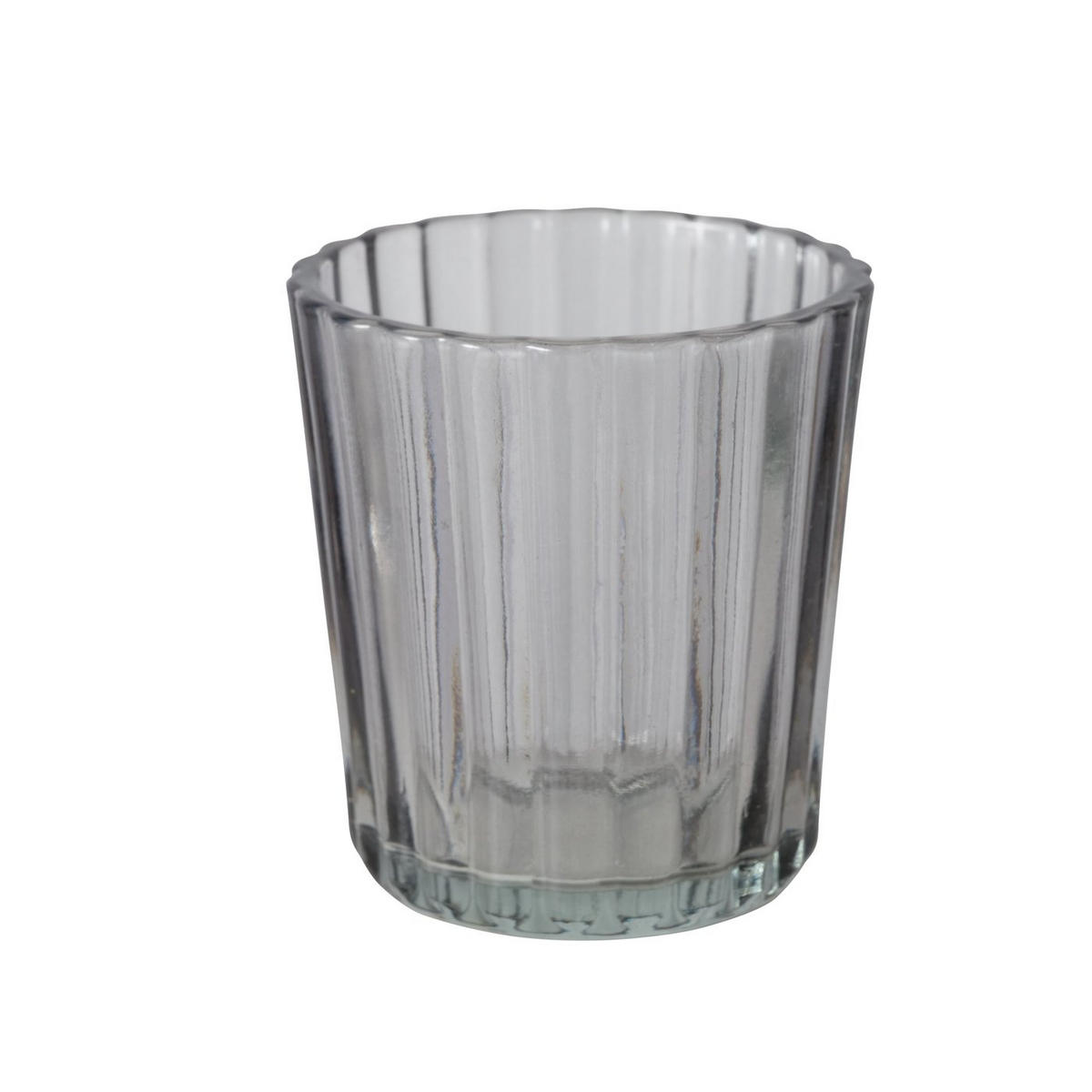 KERZENHALTER und Vase Tolka - Grau, Glas (6/10/6cm) - Boltze Home