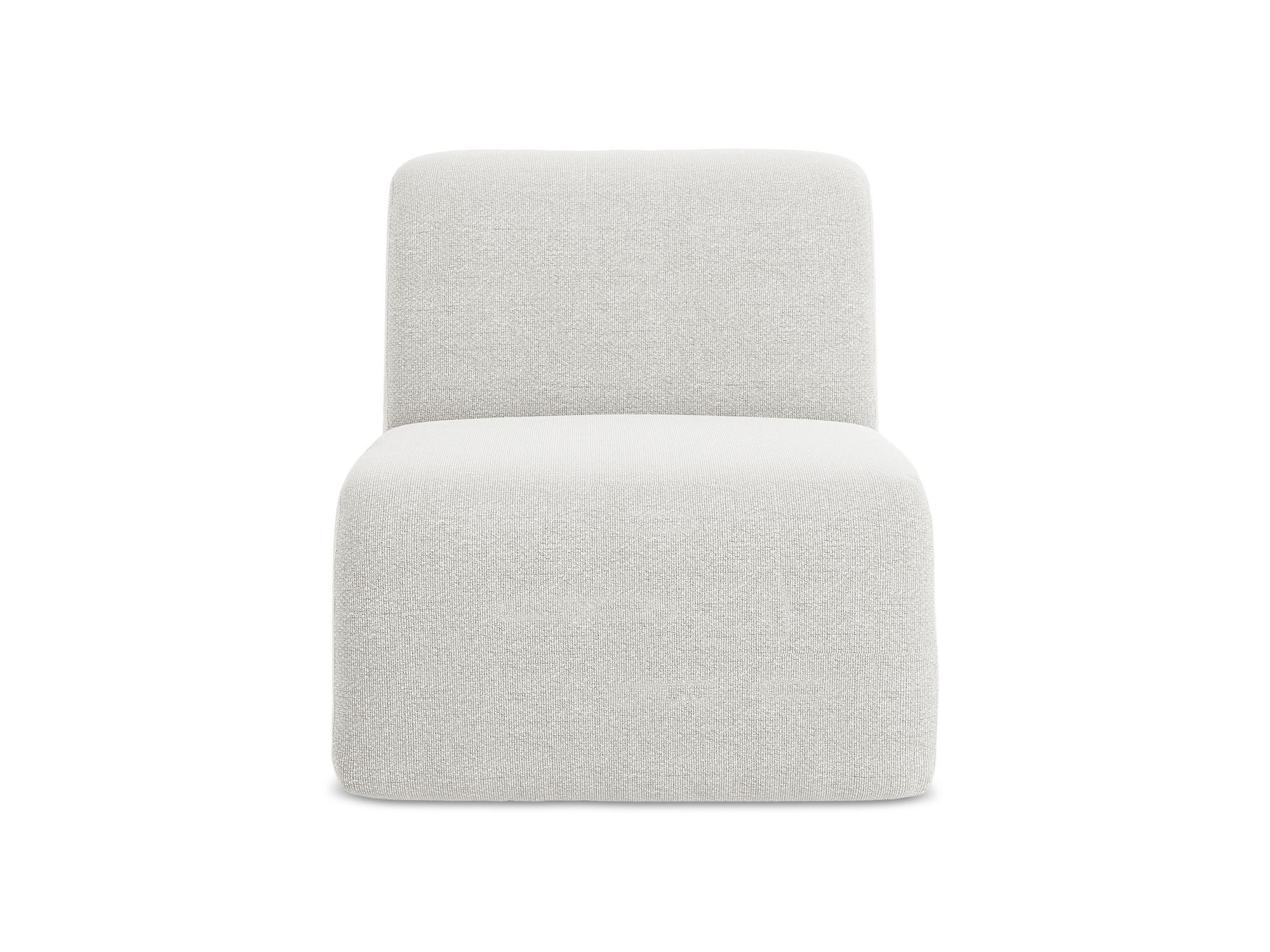 SOFAELEMENT Bouclé Stoff Weiß - Schwarz/Weiß, Holzwerkstoff/Kunststoff (70/75/94cm) - Makamii