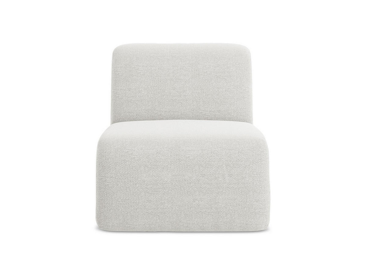 SOFAELEMENT Bouclé Stoff Weiß - Schwarz/Weiß, Holzwerkstoff/Kunststoff (70/75/94cm) - Makamii