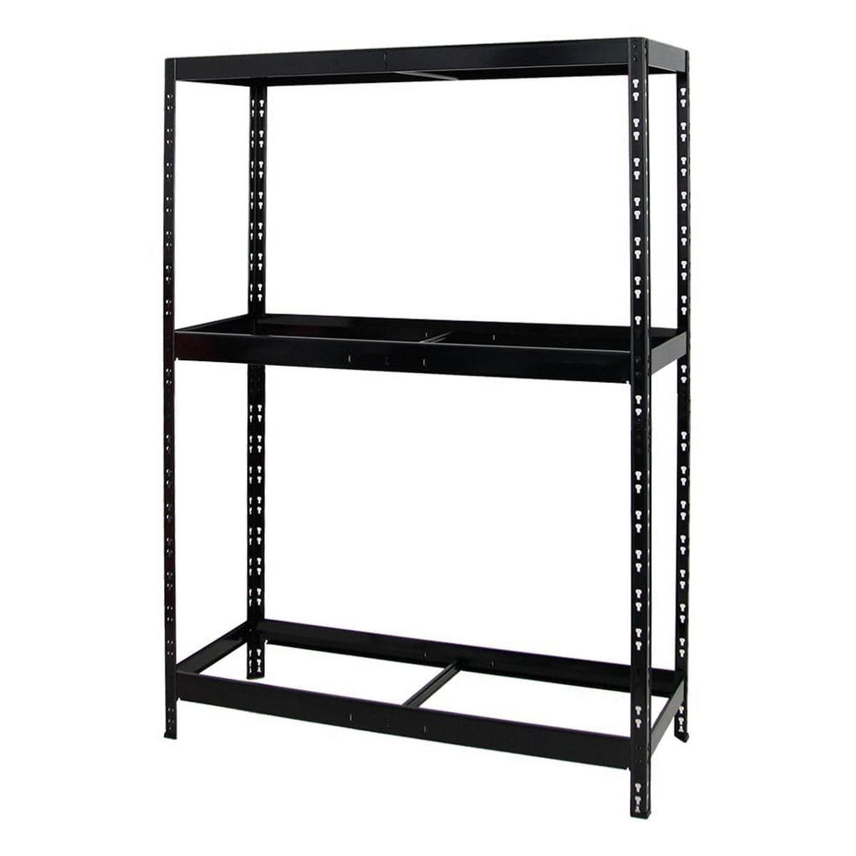 REIFENREGAL Tiger 2er-Set mit 2x 180x130x50 cm bis zu 24 Reifen mit Fachboden Schwarz - Schwarz, Metall (260/180/50cm) - PROREGAL