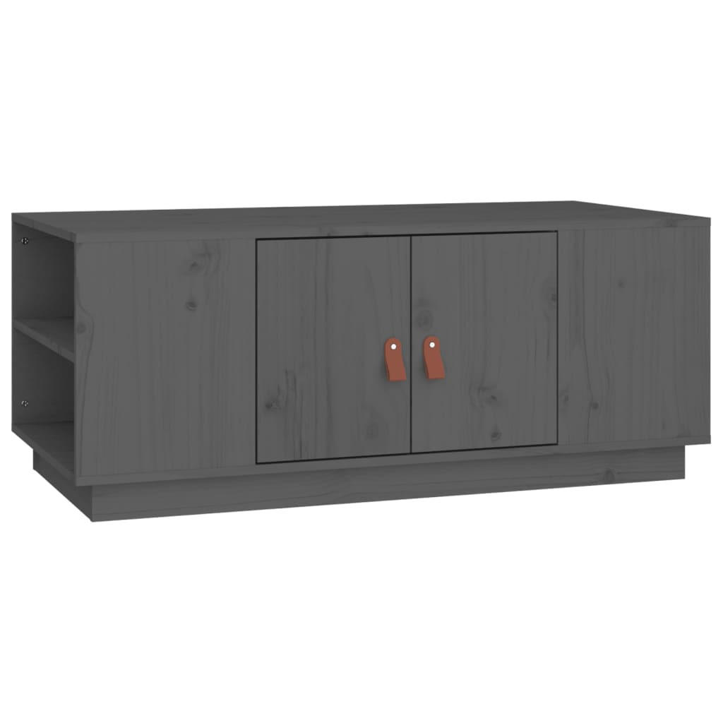 COUCHTISCH Grau 100x50x41 cm Massivholz Kiefer - Grau, Holz (100/50/41cm) - furnicato