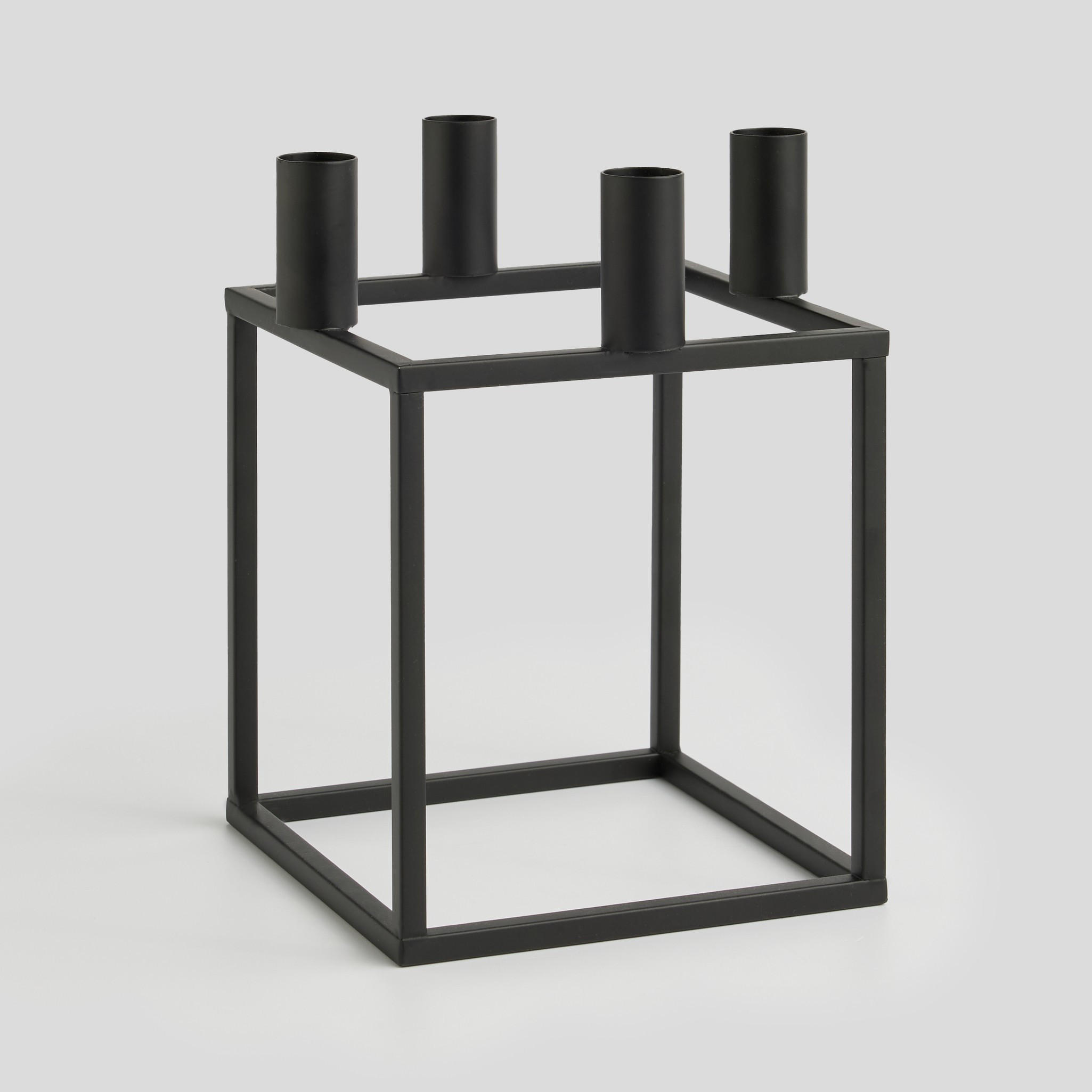 KERZENSTÄNDER Glide - Schwarz, Metall (15.5/22/15.5cm) - home&you
