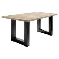 ESSTISCH ausziehbar Eila 7 140 x 90 x 75 Esszimmertisch Schwarzstahl/Eiche Sägerau - Sonoma Eiche, Holz (140/90/75cm) - 58aufmkessel