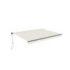 EINTEILIGE MARKISE Vecchio Beige 4m x 3m - Premium-Leinwand 320g/m² - Beige, Metall (395/270/300cm) - Cazeboo