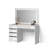 SCHMINKTISCH Imola Weiß 120 cm mit LED Beleuchtung - Weiß, Holzwerkstoff (120/75/55cm) - Livinity®
