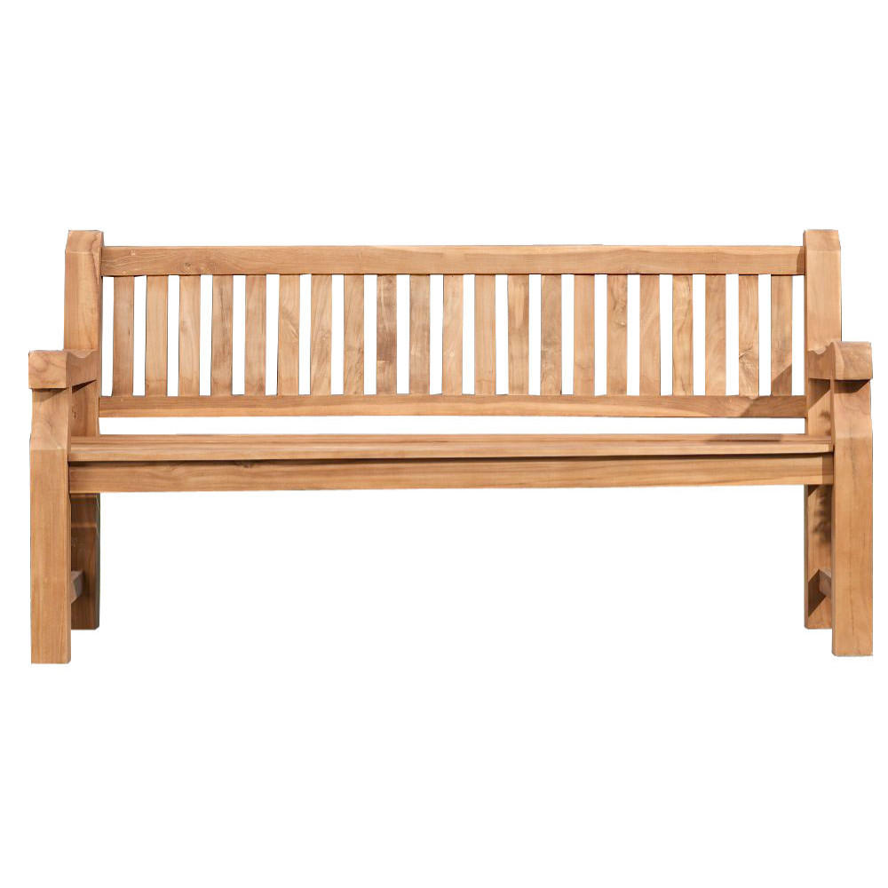 GARTENBANK Teakbank Hibas Holz Teak Holzbank 220cm - Teakfarben, Holz (220/93/61cm) - DELUKE