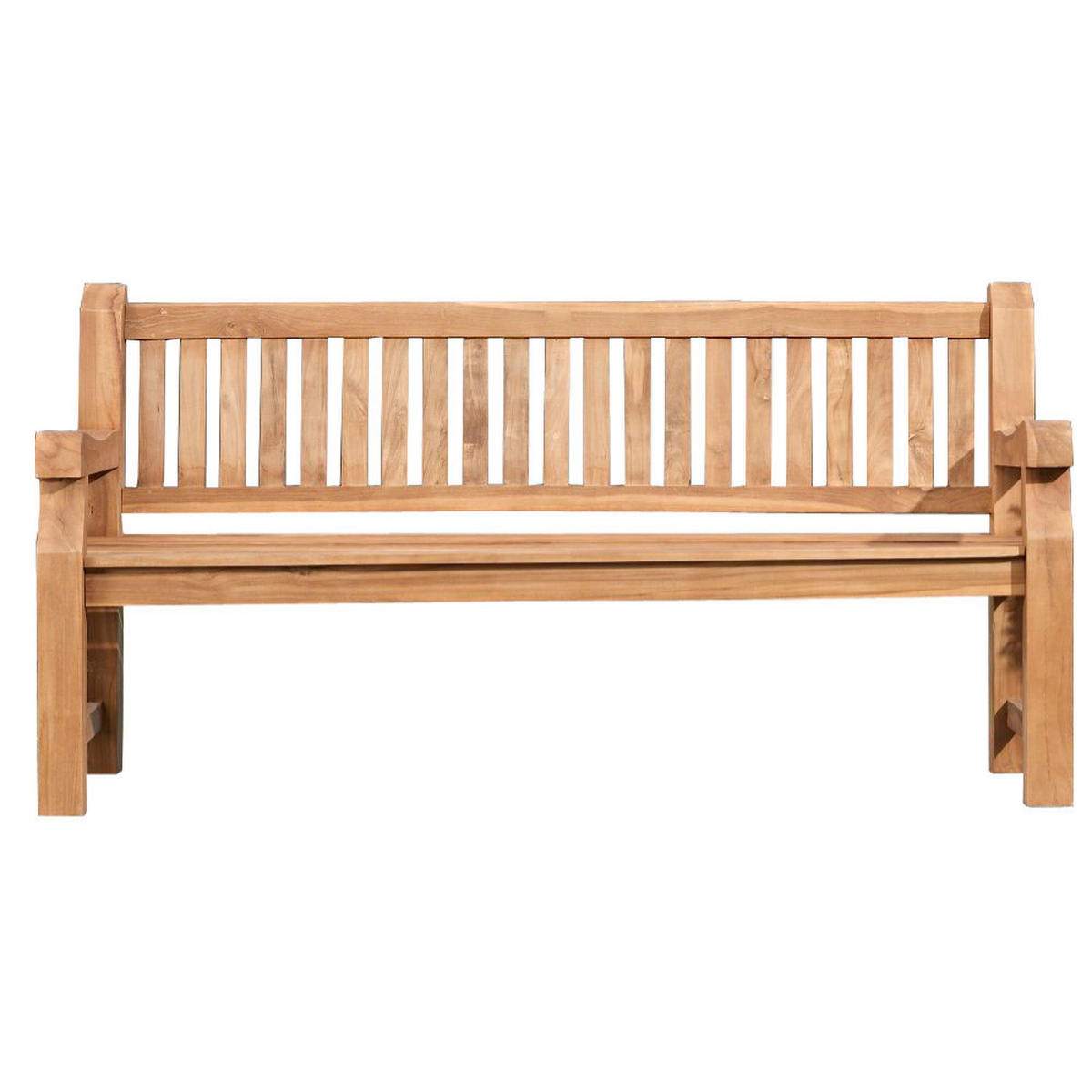 GARTENBANK Teakbank Hibas Holz Teak Holzbank 220cm - Teakfarben, Holz (220/93/61cm) - DELUKE