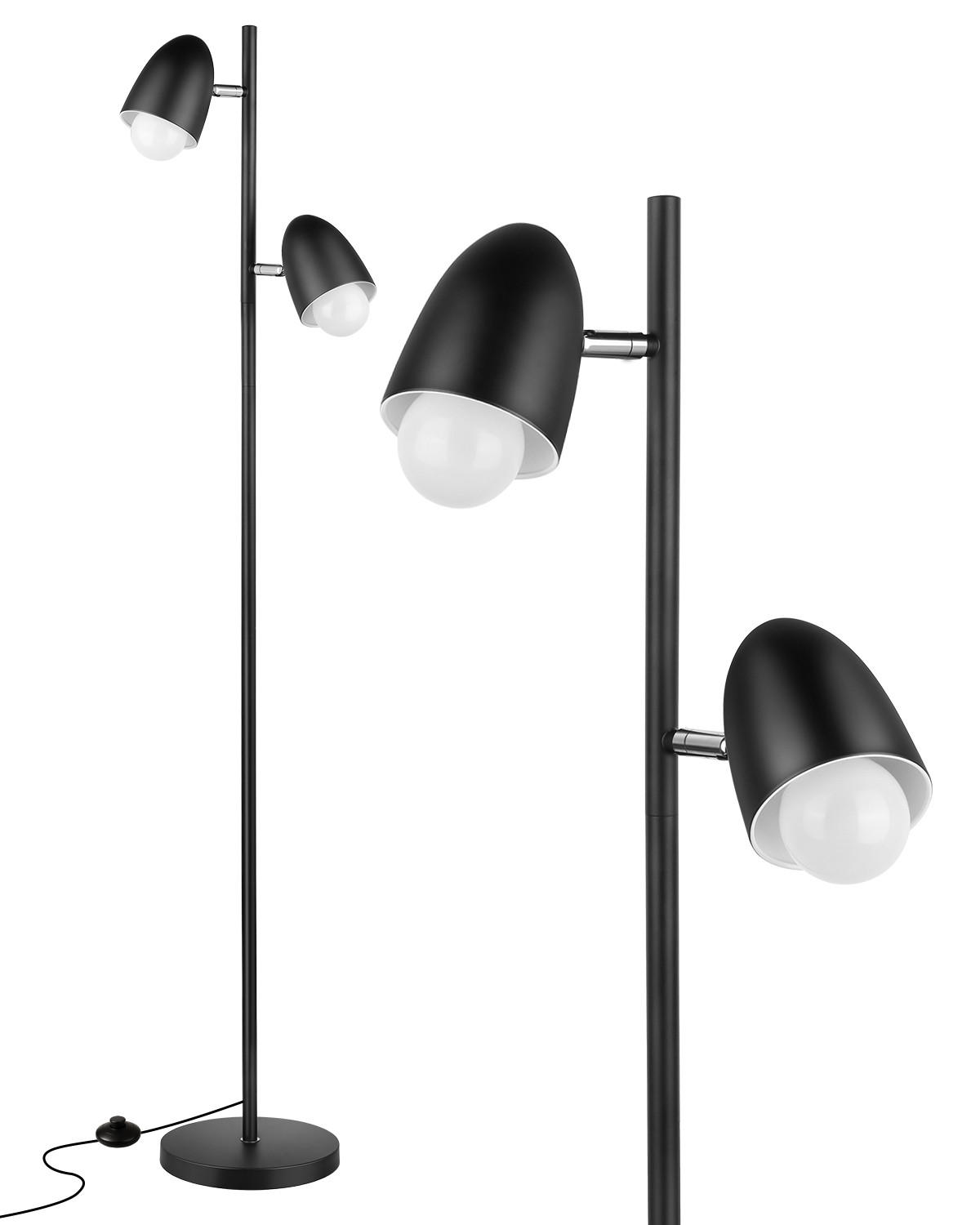 STEHLEUCHTE FL1101A Industrie Design - Schwarz, Metall (25/25/170cm) - LOVHAUS