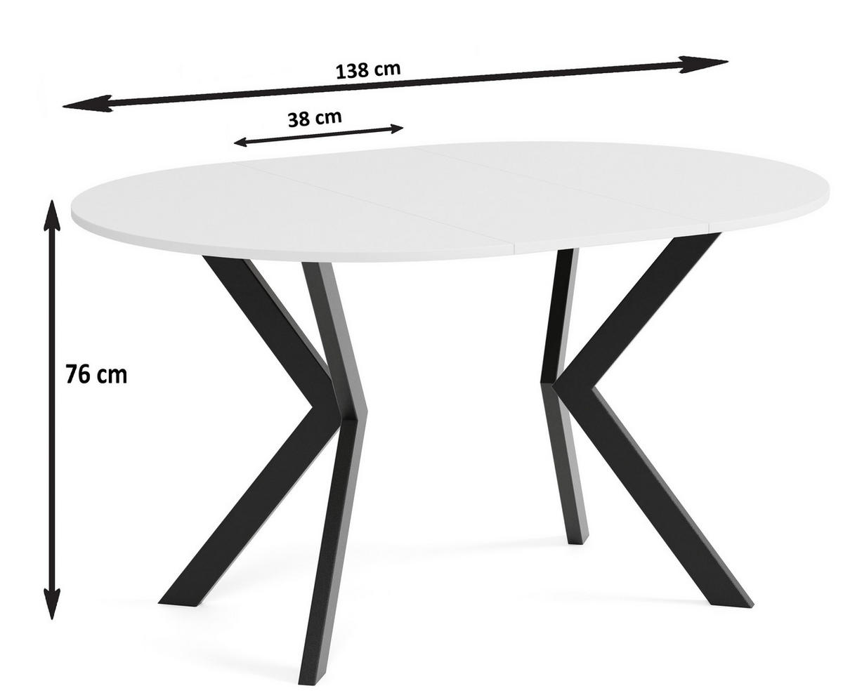 TISCH Schwarz EWA Ausziehbar - Walnussfarben/Schwarz, Holzwerkstoff (100/100/76cm) - Sepro Meble