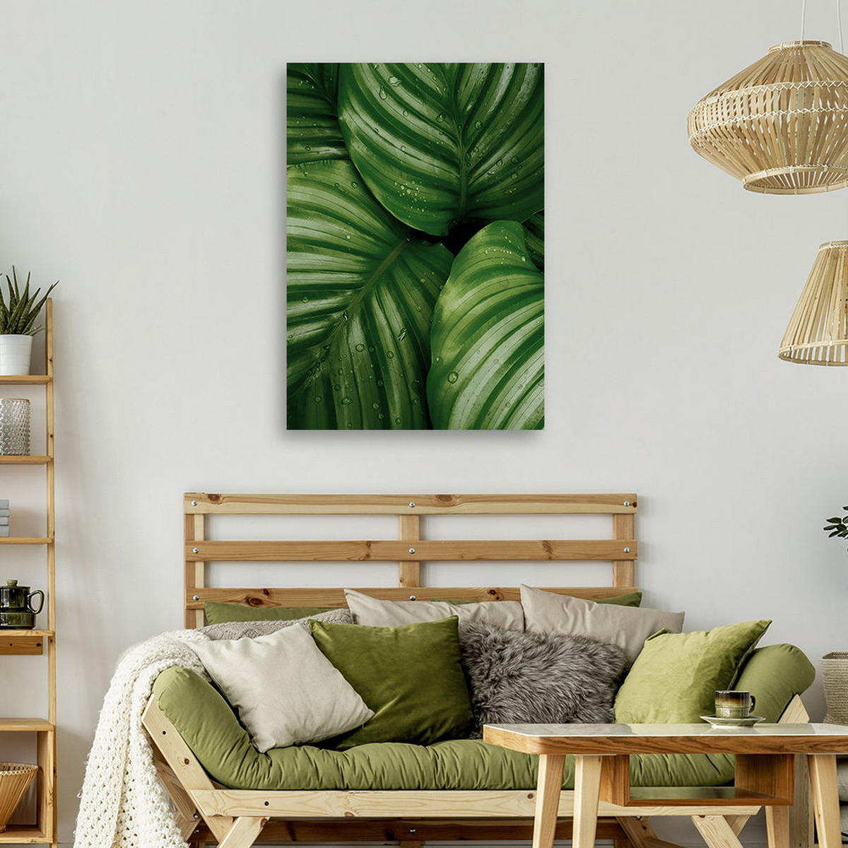 KUNSTDRUCK Grün 80/120 cm - Grün, Textil (80/120cm) - KUNSTLOFT