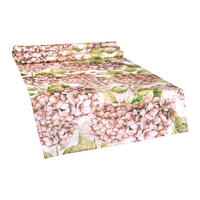 TISCHLÄUFER Landlust-Hortensie burgundy-rose 40/130 cm - Hellrosa/Dunkelrosa, Textil (40/130cm) - beties Heimtextil