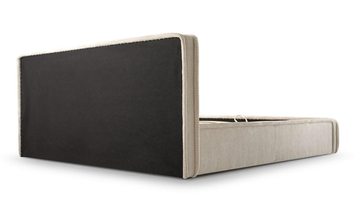 POLSTERBETT - Bett 04 - 160x200 - Beige (Poso 02) - Beige, Holz/Textil (160/200cm) - Möblo
