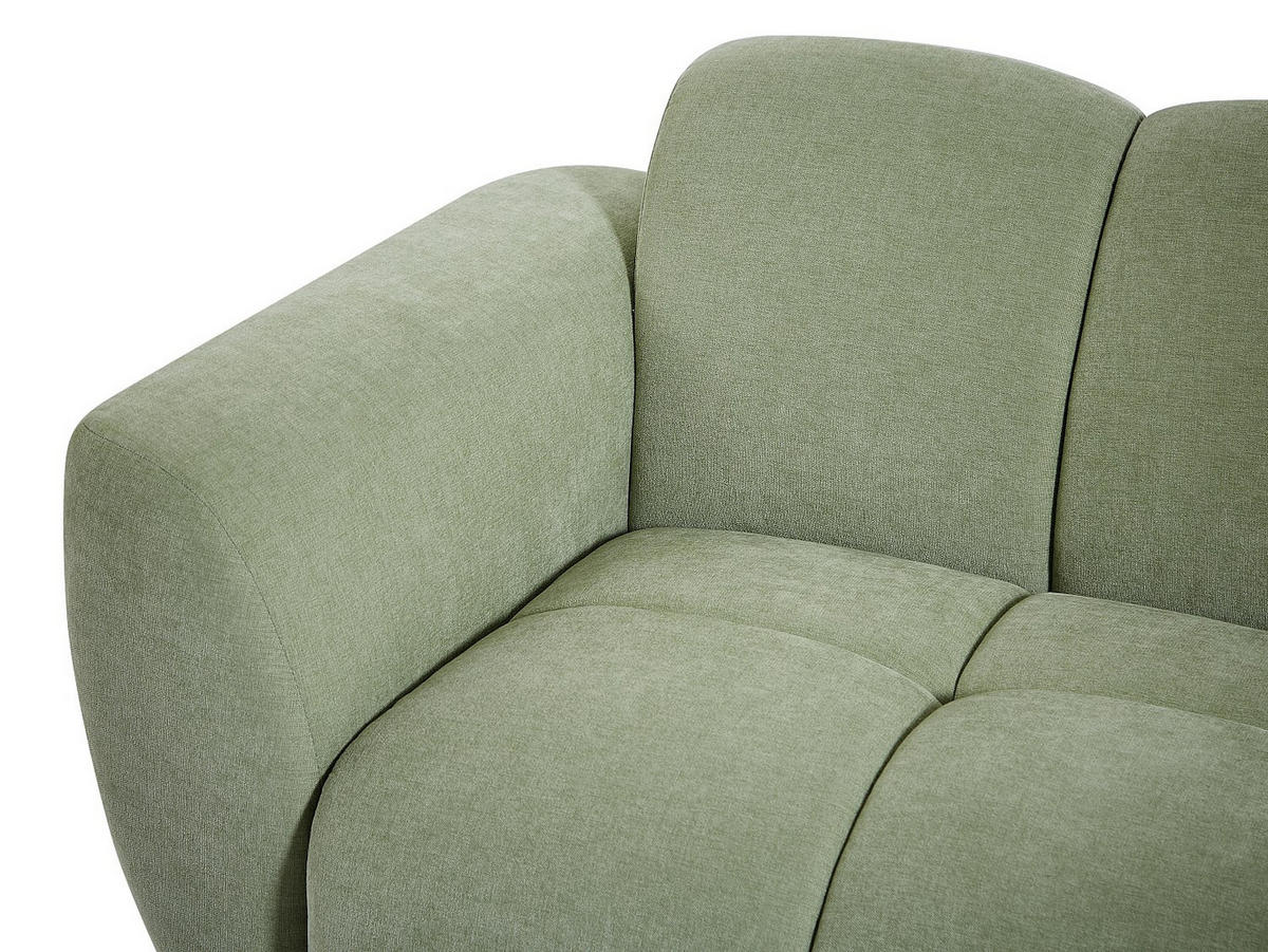 SOFA - 3 Personen - stoff - grün Julori - Grün, Kunststoff/Textil (205/76/92cm) - Vente-Unique