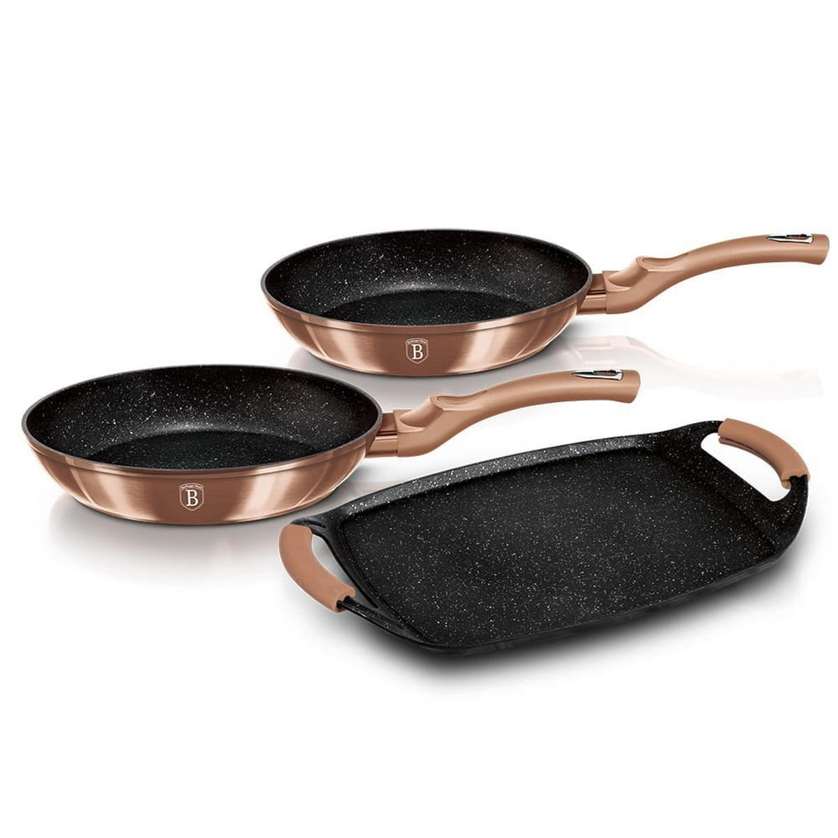 PFANNENSET Gold 50/30/20 cm BH1669 - Goldfarben, Metall - Berlinger Haus