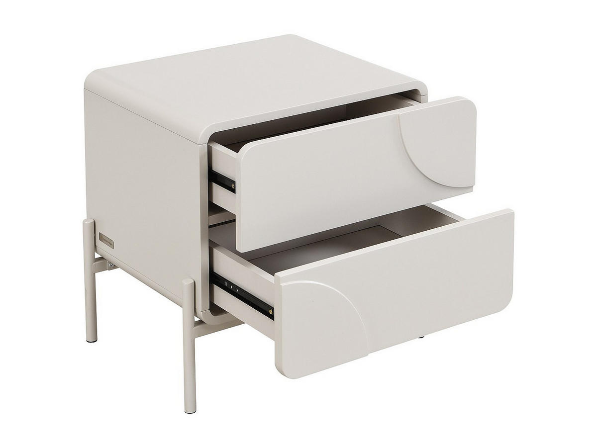 NACHTTISCH - 50 cmcm x 40 cmcm - Holz, Platte - Beige - ZELINARO - Beige, Holz (50/50/40cm) - Vente-Unique