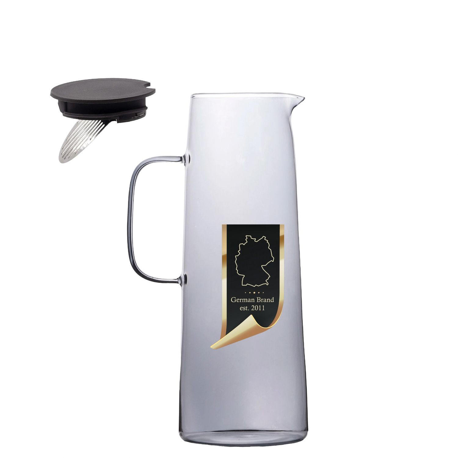 KARAFFE 1.4 Liter - Grau, Glas (1.4L) - Intirilife