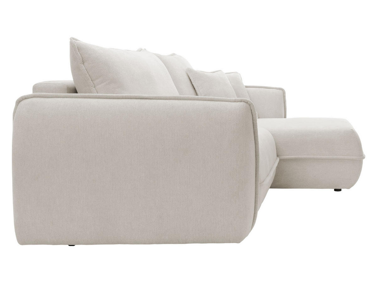 ECKSOFA Moho, Seite: Rechts - Creme/Schwarz, Holz/Kunststoff (254/162cm) - MIRJAN24
