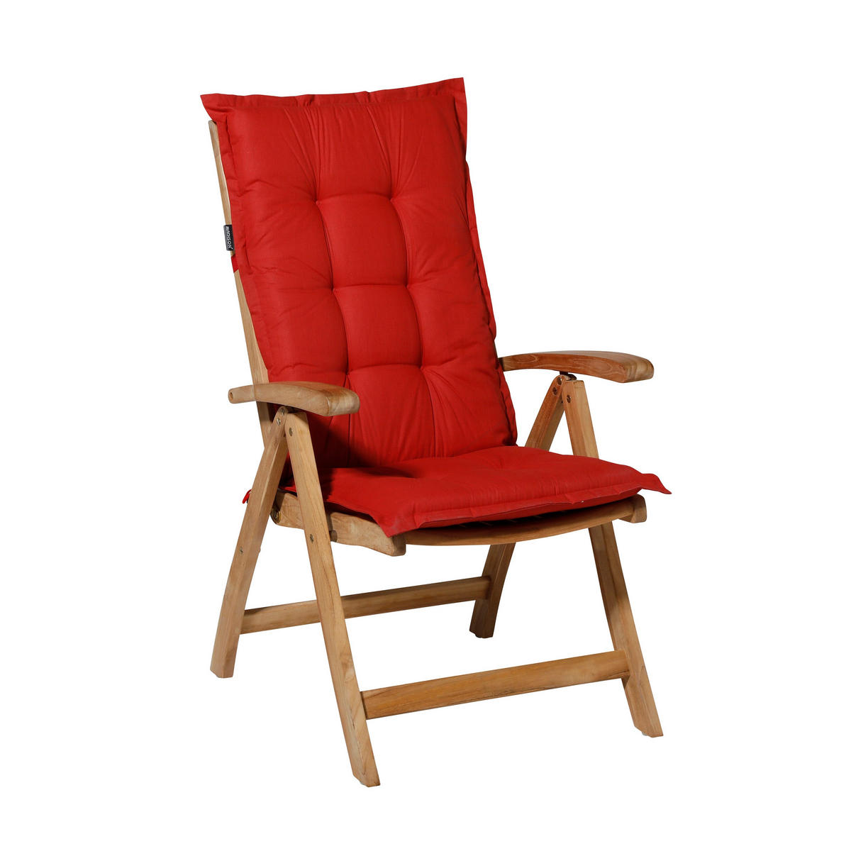 GARTENSTUHLKISSEN Basic 123/50 cm 4er-Set - Rot, Textil (50/7/123cm) - Madison