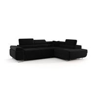 ECKSOFA EMILY mit Schlaffunktion Poso 135 Rechts - Schwarz, Textil (200/275cm) - Bedante