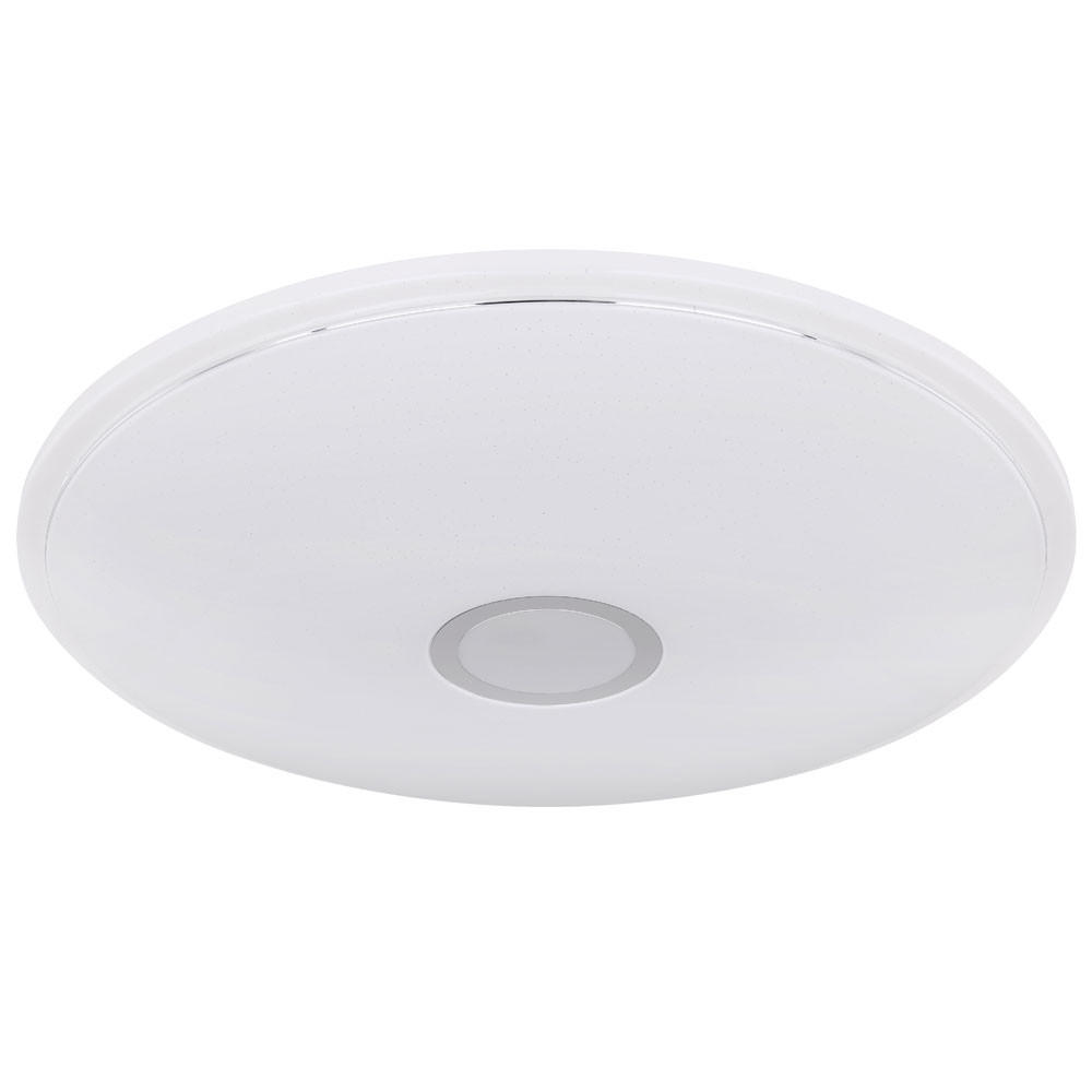 LED DECKENLEUCHTE Connor Weiß Kristalloptik - Weiß, Metall (50/50/6.5cm) - Globo Lighting