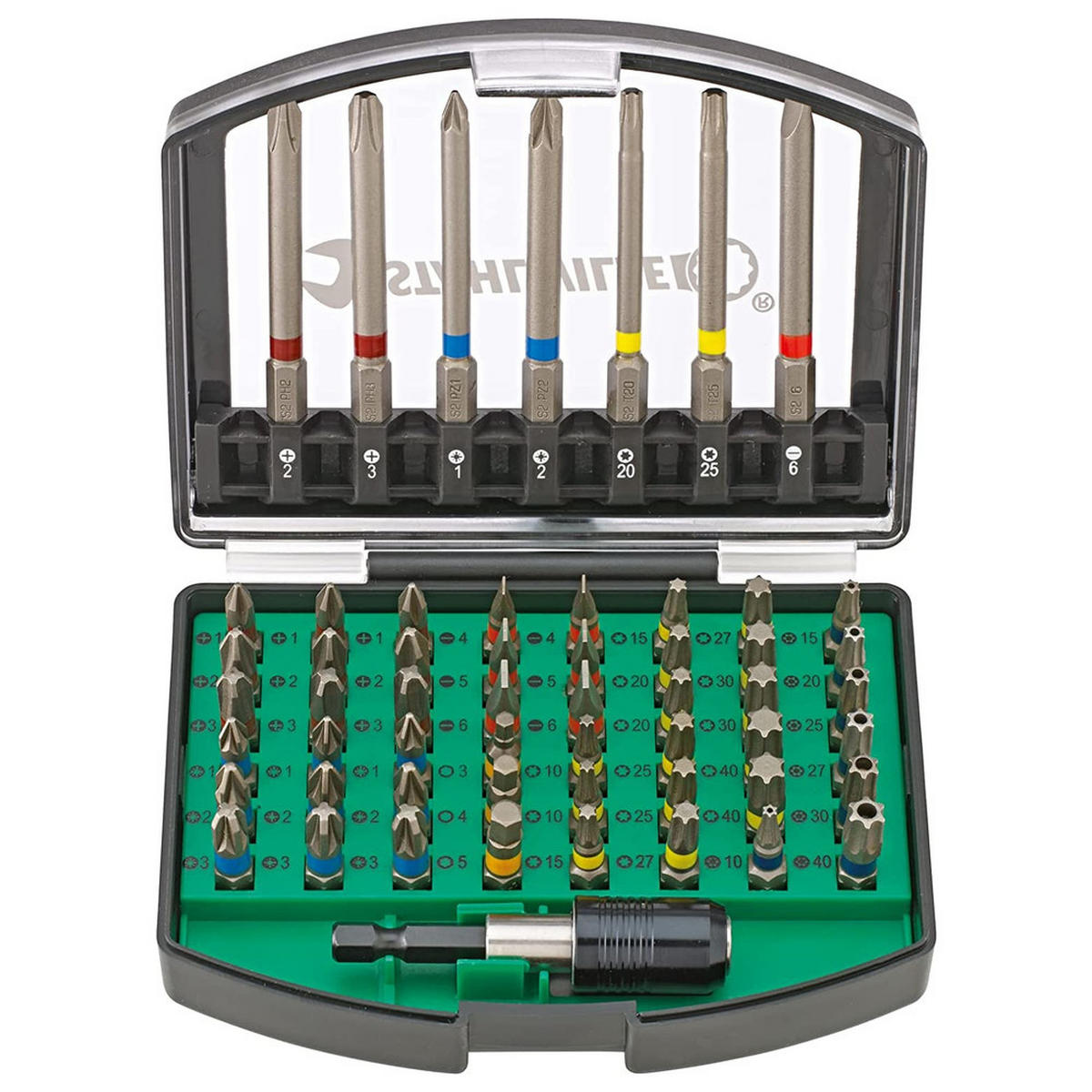 BIT-SET, 56-teilig, inkl. Bithalter - Multicolor, Kunststoff (125/90/45cm) - Stahlwille