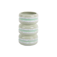 VASE Macaron 9/9/19 cm - Grün, Keramik (19cm) - Present Time