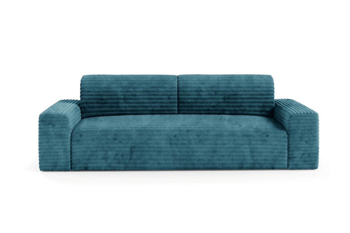 SCHLAFSOFA mit Bettkasten Türkis - Türkis/Schwarz, Holz/Holzwerkstoff (260/70/102cm) - Furnisell