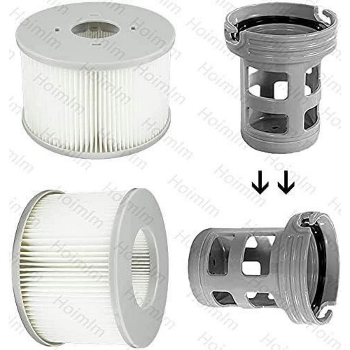 FILTERKARTUSCHE für Whirlpools und aufblasbare Pools Modell ab 2020 - Grau, Kunststoff (10.2/1/12.7cm)