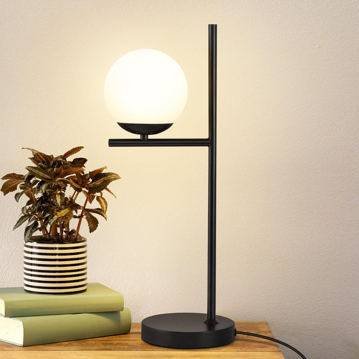 TISCHLEUCHTE Oase 22/22/50 cm - Schwarz, Metall (22/22/50cm) - Nettlife