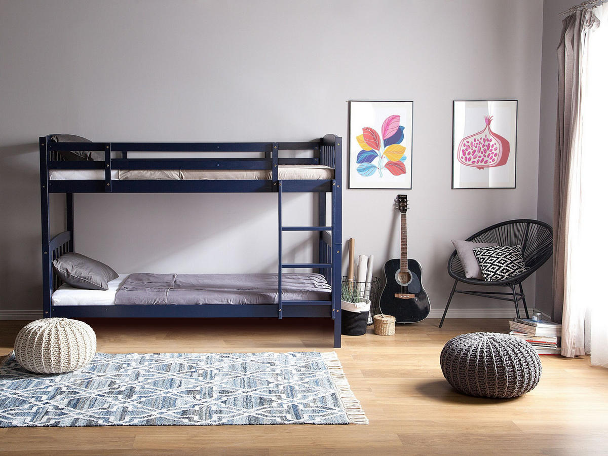 HOCHBETT Blau 90-200 cm Revin - Blau, Holz (90/200cm) - Beliani