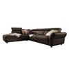 ECKSOFA MOTOR. SITZVORZUG RISO Anthrazit Leder - Anthrazit/Schwarz, Leder (263/240cm) - KAWOLA