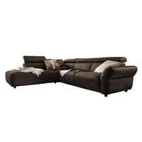 ECKSOFA MOTOR. SITZVORZUG RISO Anthrazit Leder - Anthrazit/Schwarz, Leder (263/240cm) - KAWOLA