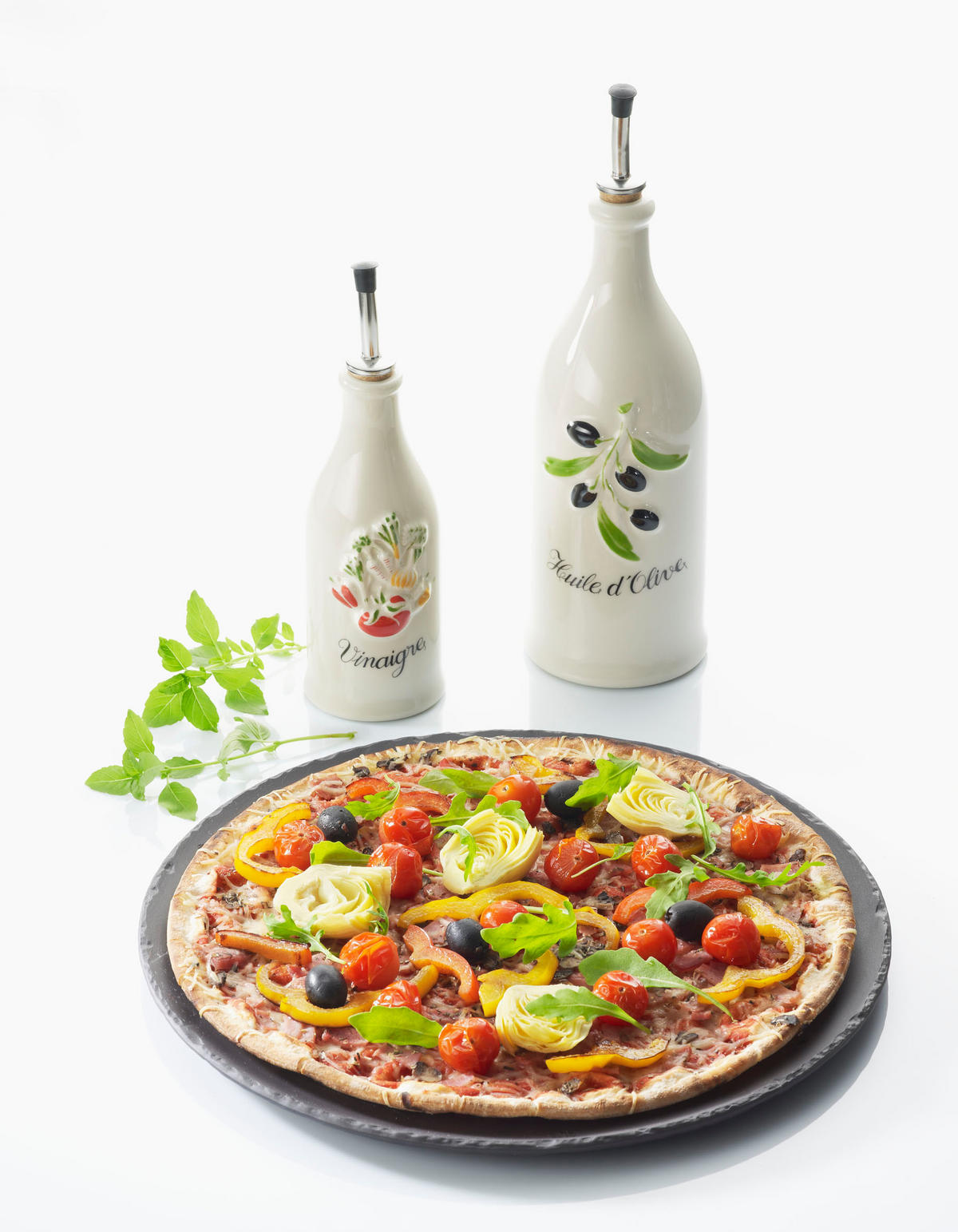 STEAKTELLER RUND 32 cm Matt schiefer style - Schieferfarben, Keramik (32cm) - Revol Porcelaine France