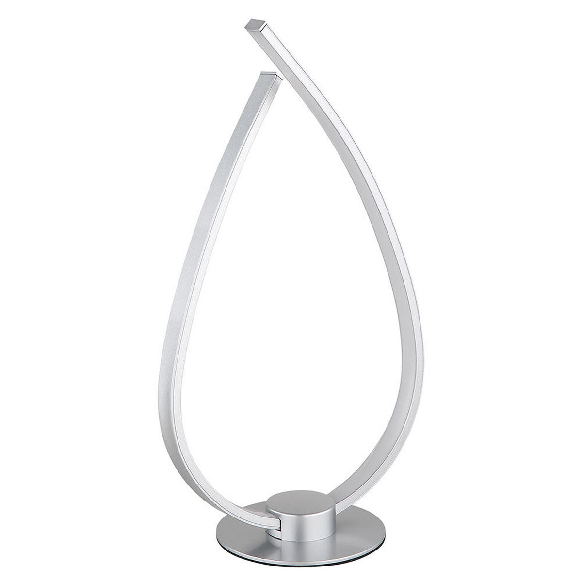 TISCHLEUCHTE LED, Metall, silber matt, Schnurschalter - Silberfarben, Metall (20.5/12/37.5cm) - Globo Lighting