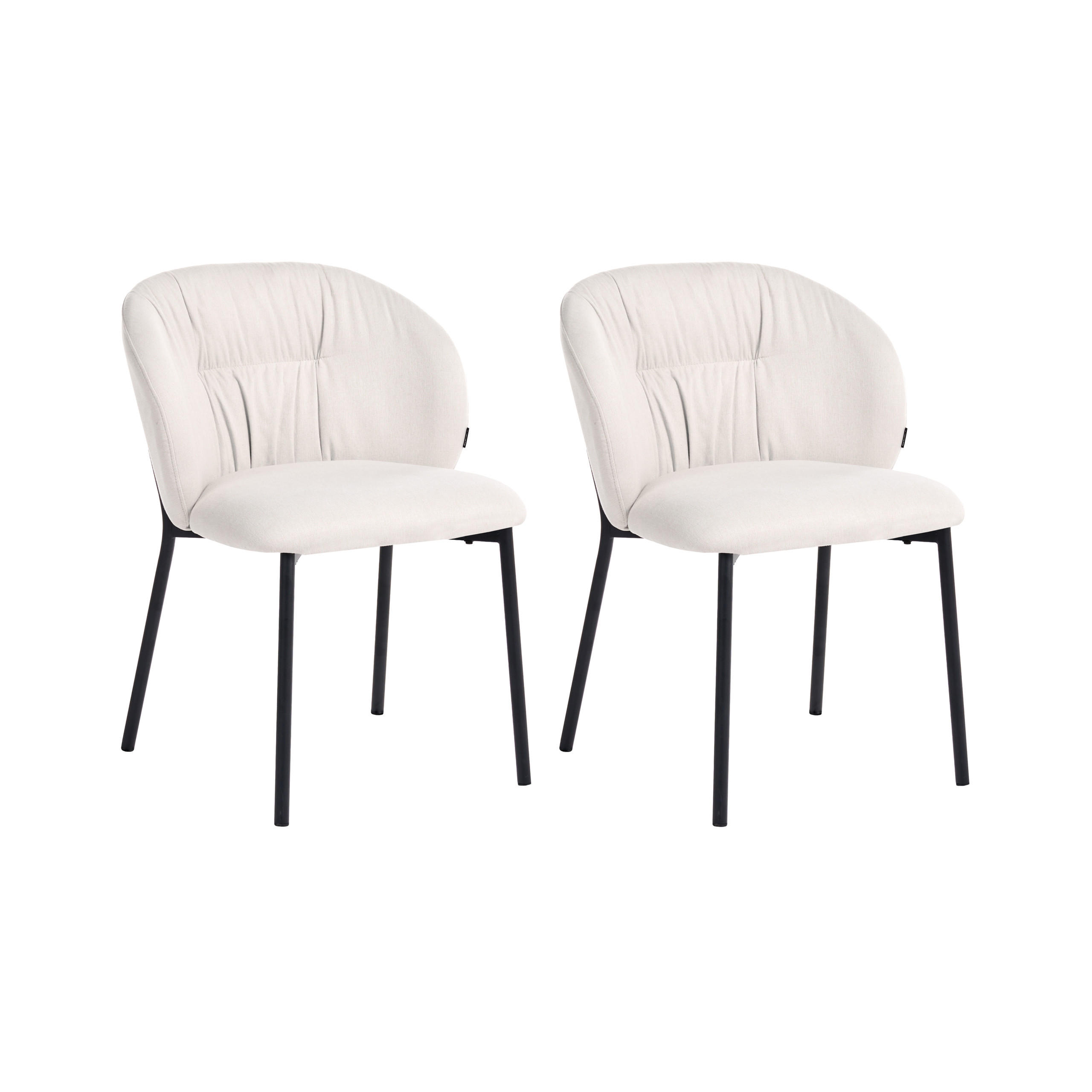 SCAUN DE BUCATARIE set de 2 textil bej deschis Mesa