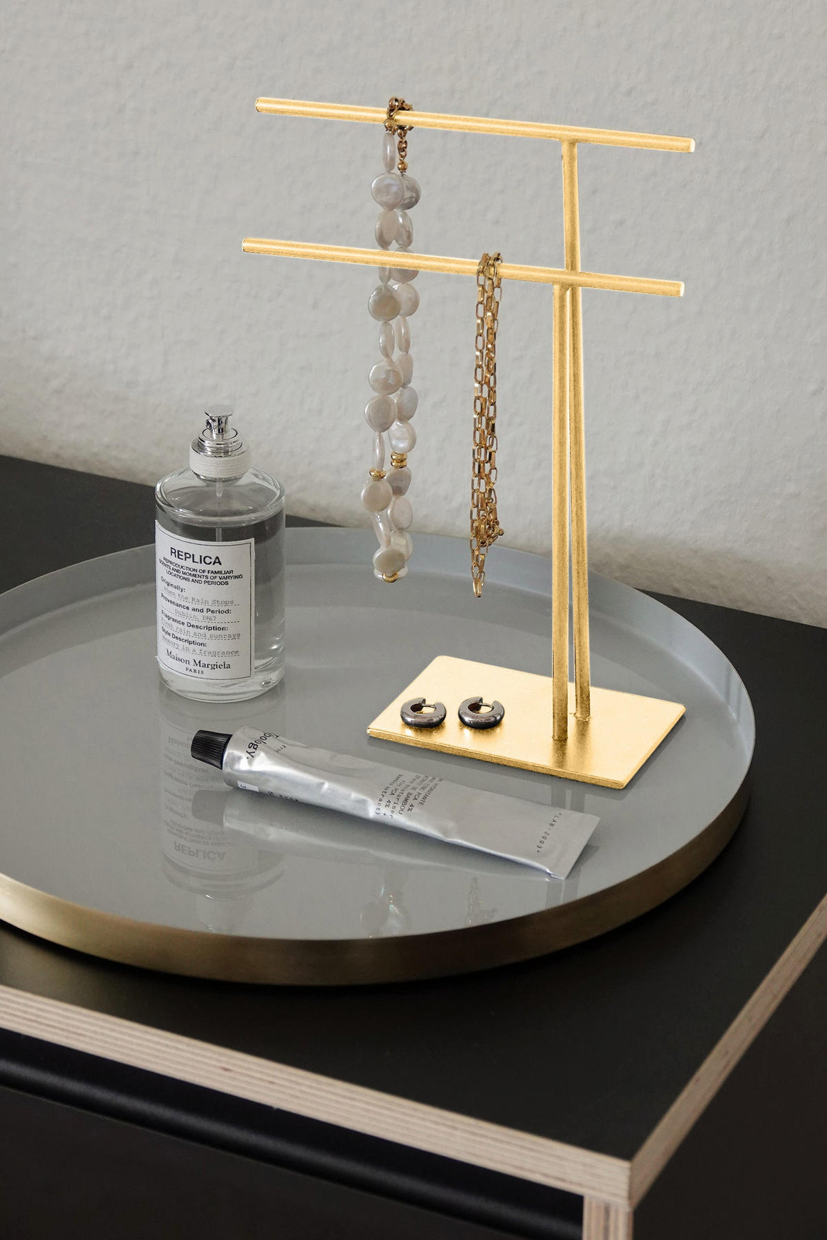 SCHMUCKSTÄNDER Butik aus Eisen in Gold 25/18,5 cm - Goldfarben, Metall (19/7/25cm) - LaLe Living