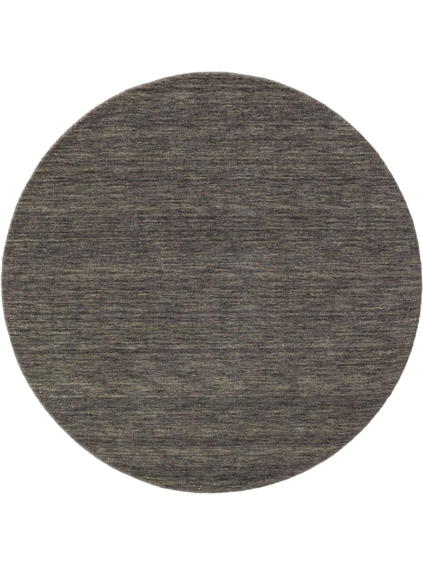 TEPPICH Runder Wolltepich Jamal Grau - Grau, Textil (200/1cm) - KUNSTLOFT