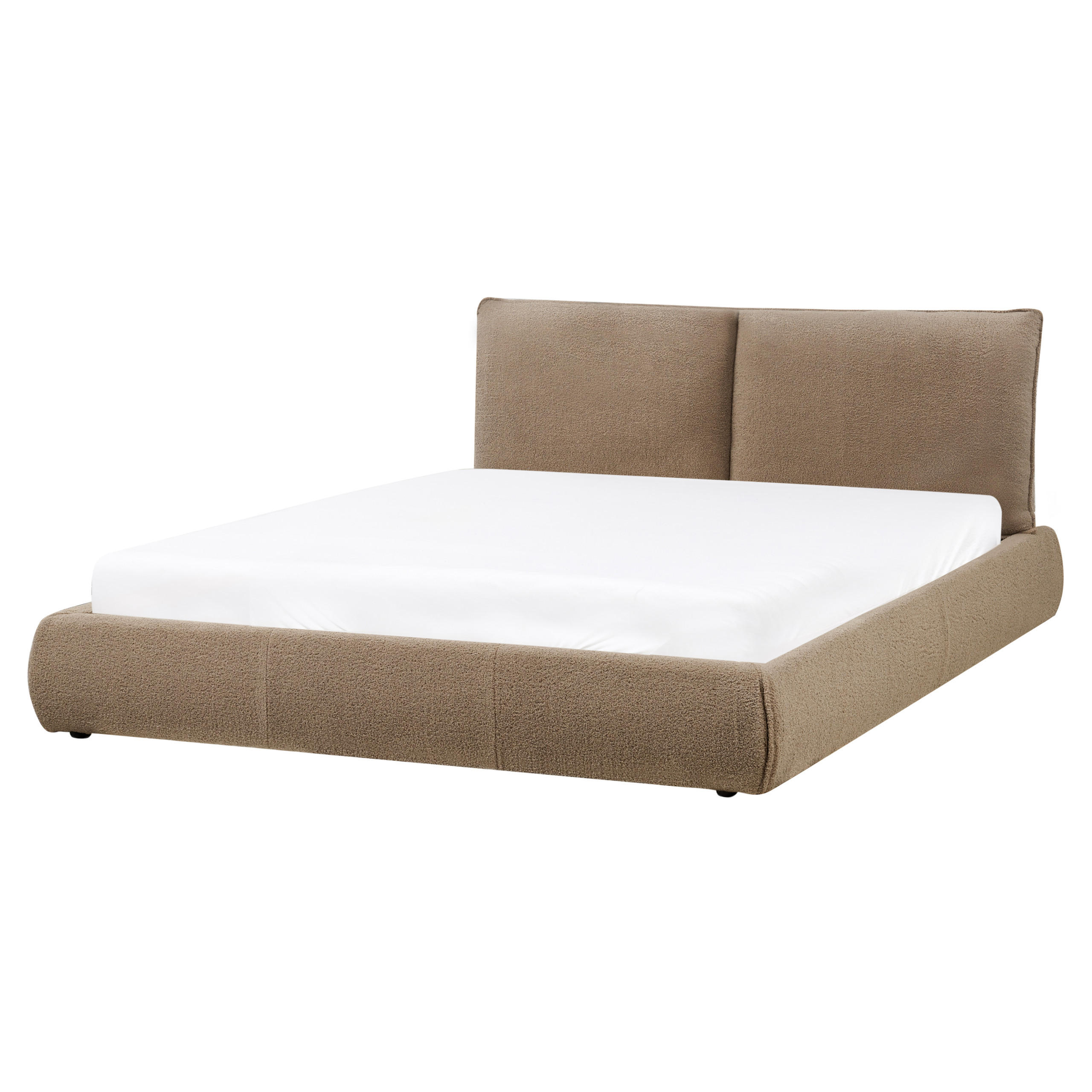 POLSTERBETT mit Lattenrost 160x200 cm Beige Vinay - Taupe, Textil (160/200cm) - Beliani