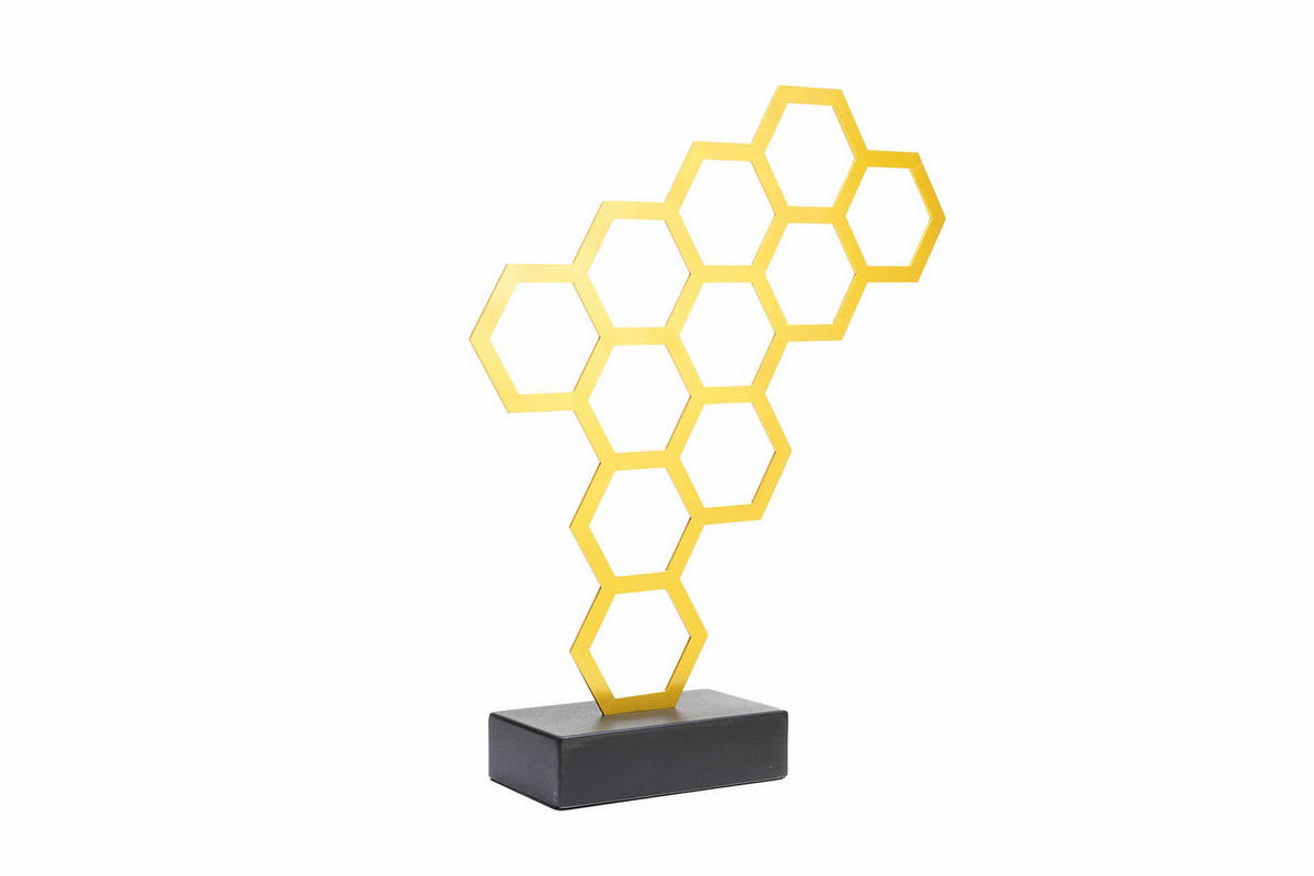 METALLSKULPTUR Gold 53/45 cm - Goldfarben, Metall (1.97/45/11cm) - KUNSTLOFT