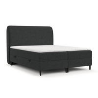 BOXBETT Lunaro 200/200 cm Anthrazit im Bubble Stoff - Anthrazit/Schwarz, Holz/Holzwerkstoff (200/200cm) - AltaBeds
