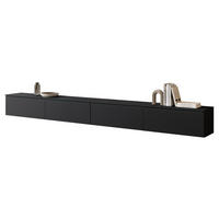 TV-LOWBOARD D300 mit weißer LED Beleuchtung - Silberfarben/Graphitfarben, Holzwerkstoff/Kunststoff (300/30/33cm) - MIRJAN24
