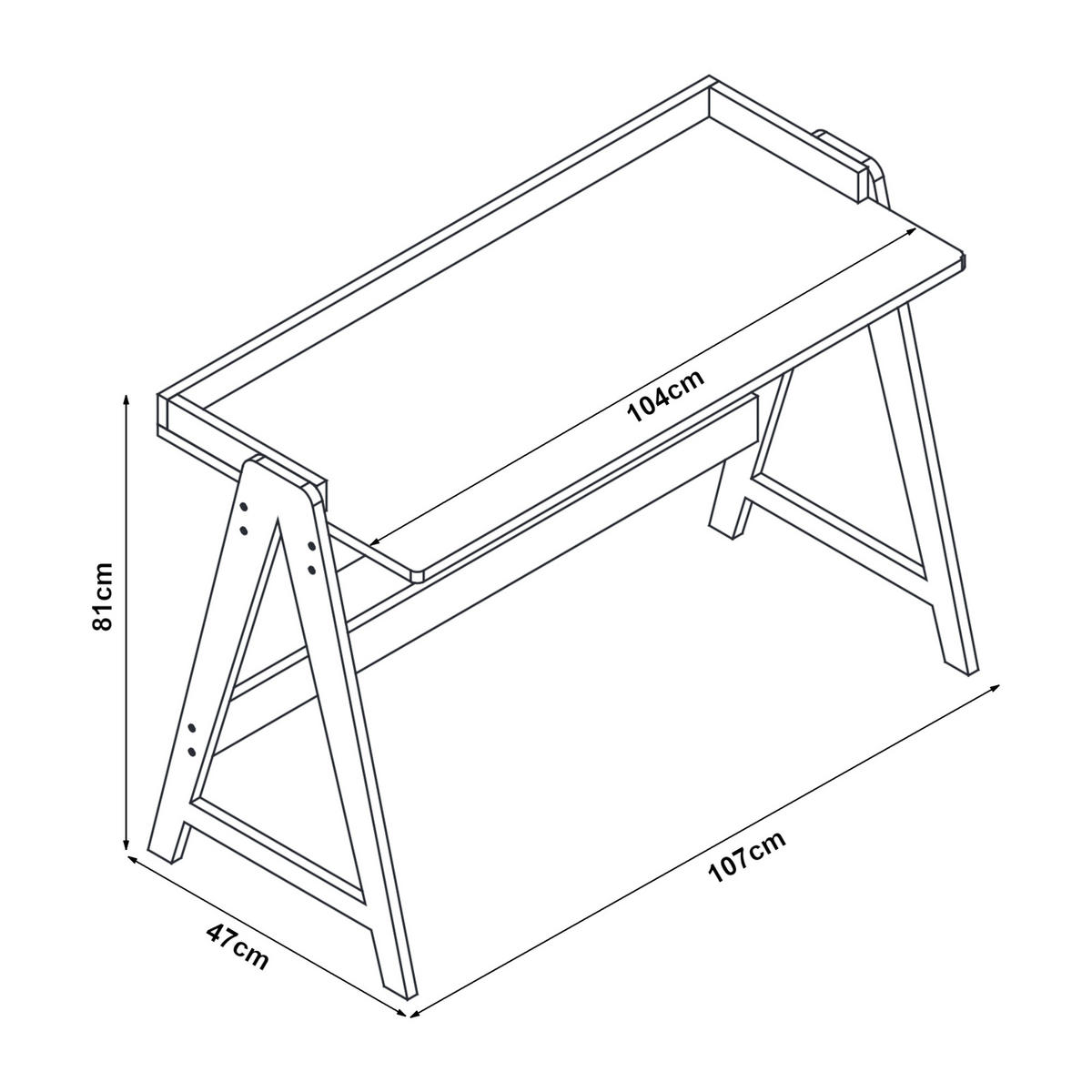 SCHREIBTISCH Härryda - Naturfarben, Naturmaterialien/Bambusholz (47/107/81cm) - [en.casa]