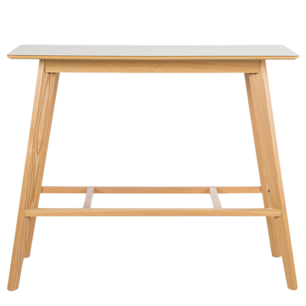 BARTISCH - HPL / Esche massiv - Weiß / Esche - Braun/Weiß, Holz/Holzwerkstoff (60/120/100cm) - home24