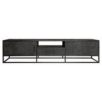 TV-MÖBEL New York Schwarz 45/210/50 cm - Schwarz, Holz (210/50/45cm) - Starfurn
