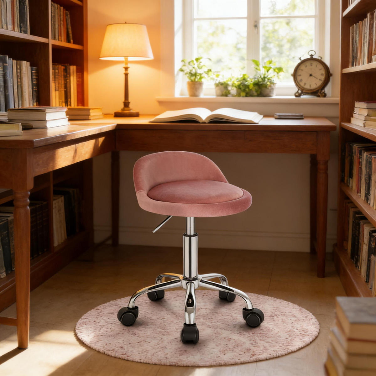 HOCKER Rosa 30/30/65,5 cm - Pink, Metall (30/65.5/30cm) - PANGIVO