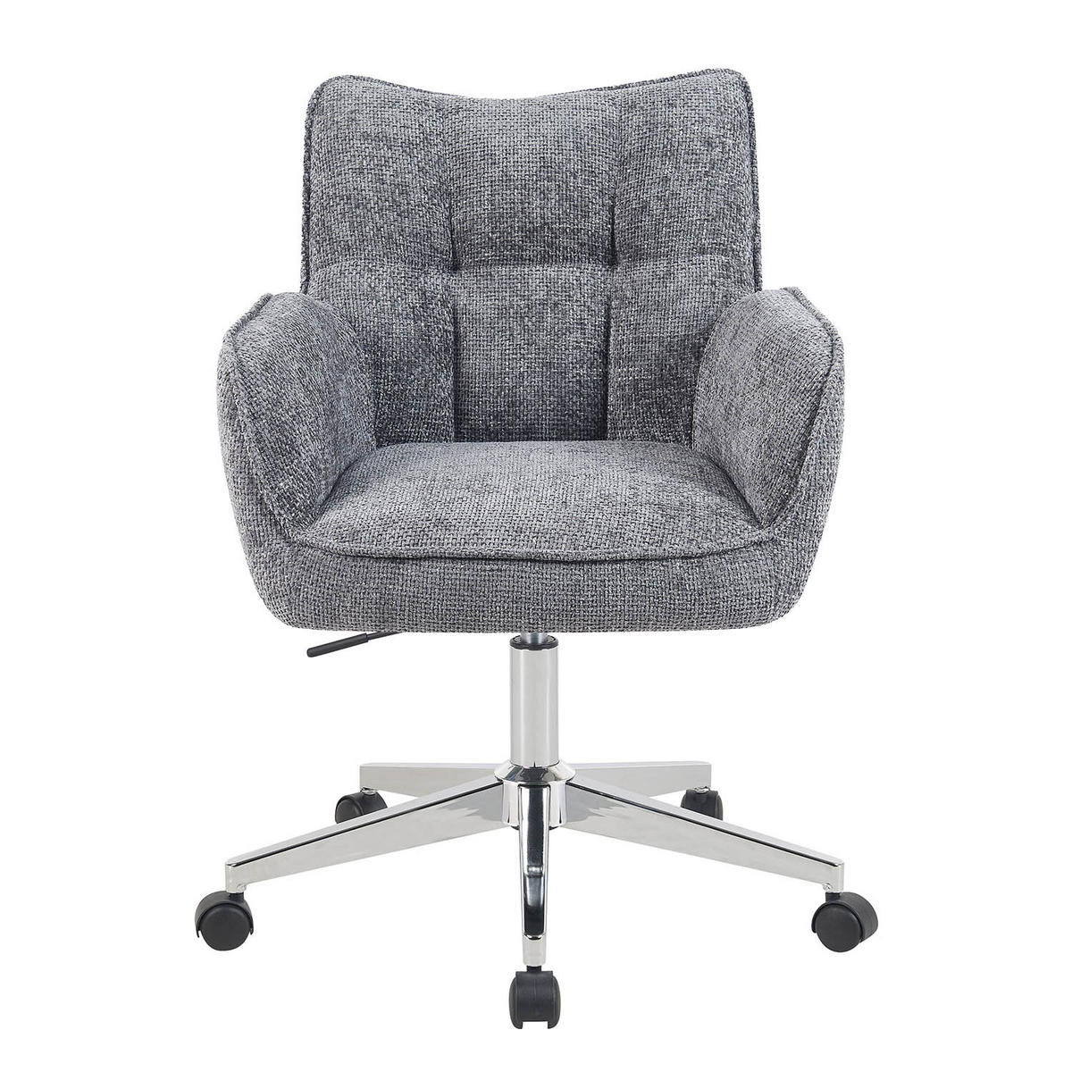 BÜROSTUHL Mika-Tabea - Chromfarben/Grau, Textil/Metall (59/81/66cm) - DUBI Möbel